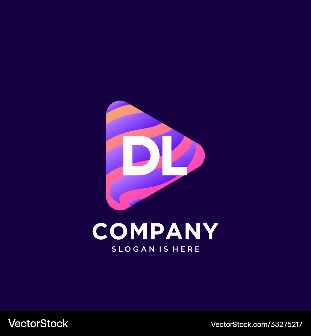 Dl initial logo with colorful template Dl initial logo with colorful template Vector Image