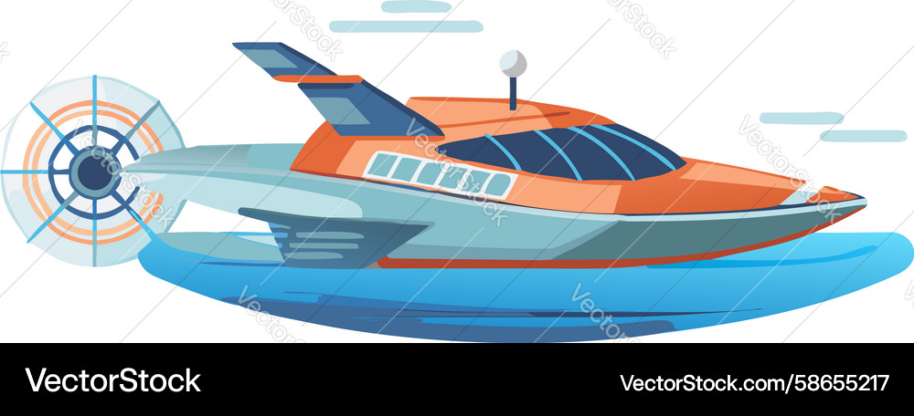 Dynamic futuristic hover vehicle advanced Vector Image