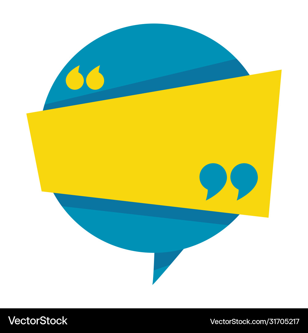 Empty banner with quotation marks for citation Empty banner with quotation marks for citation vector image