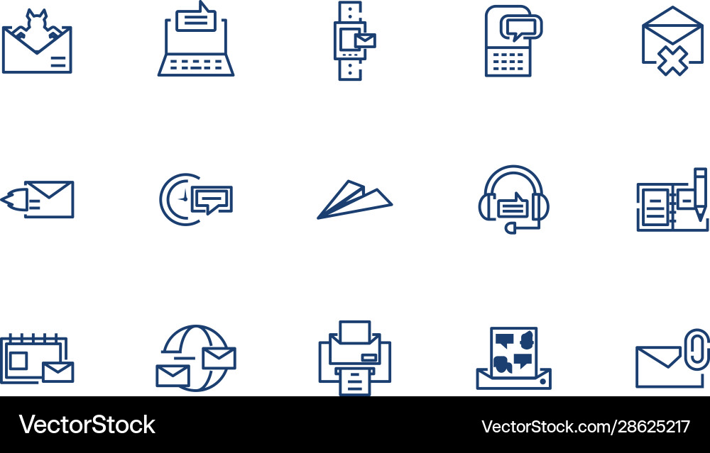 Isolated messages icon set design Isolated messages icon set design vector image