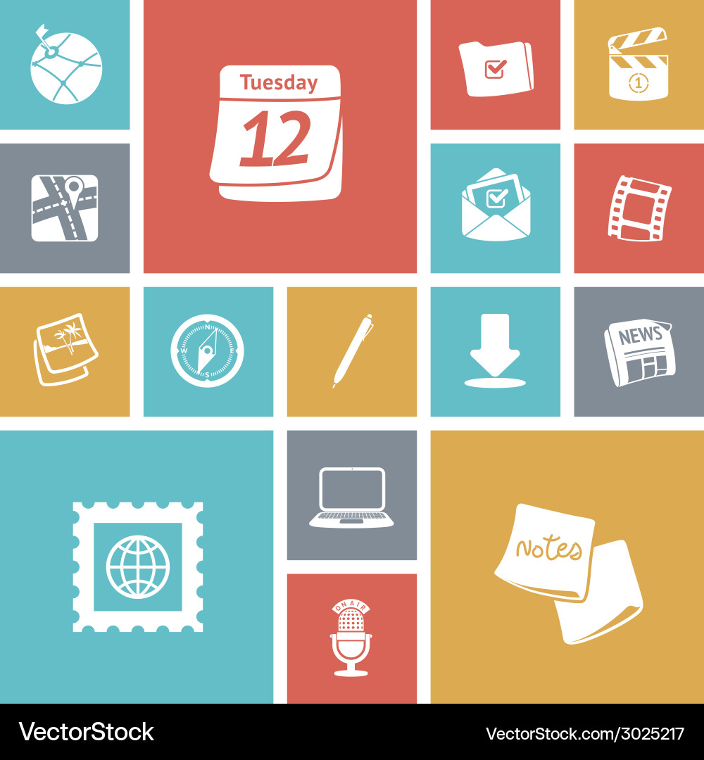Minimalist Icon Set - User Interface vector image