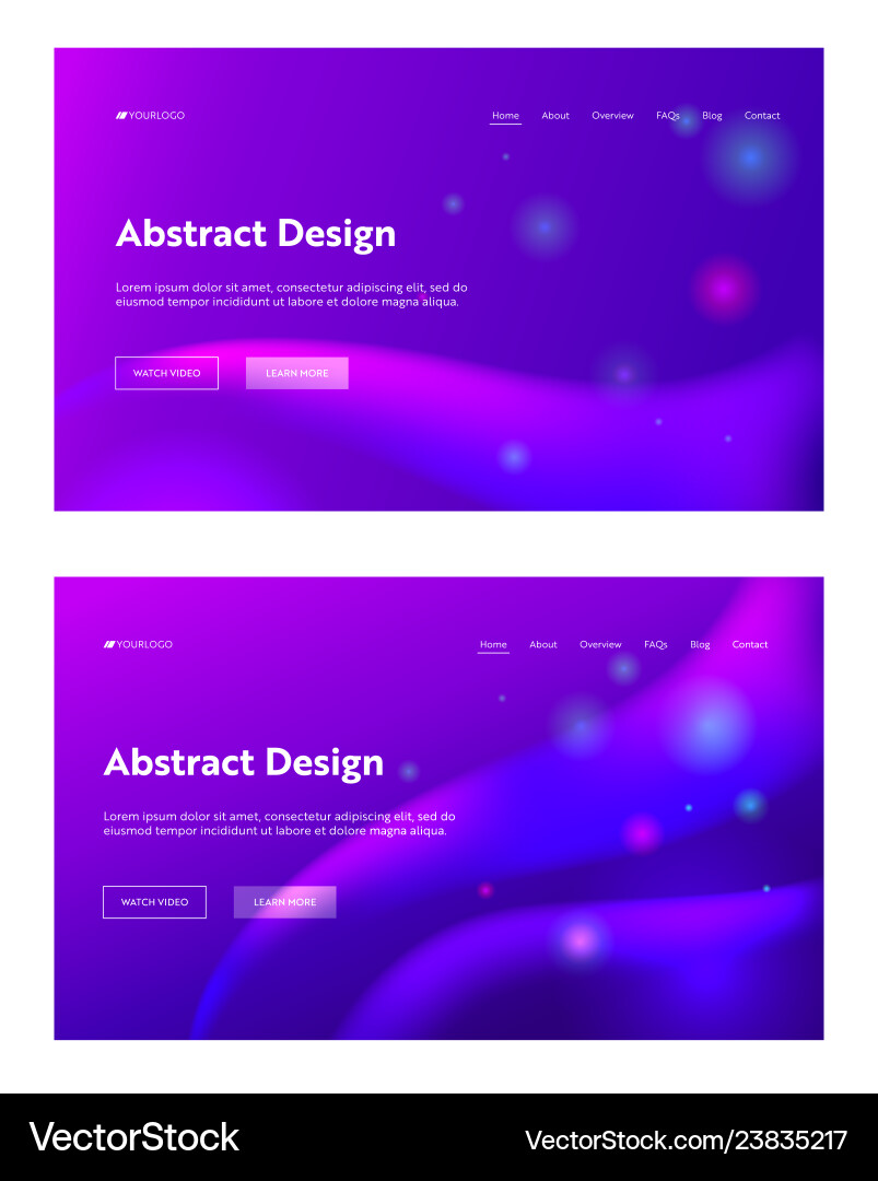 Purple abstract futuristic sparkle landing page Purple abstract futuristic sparkle landing page vector image