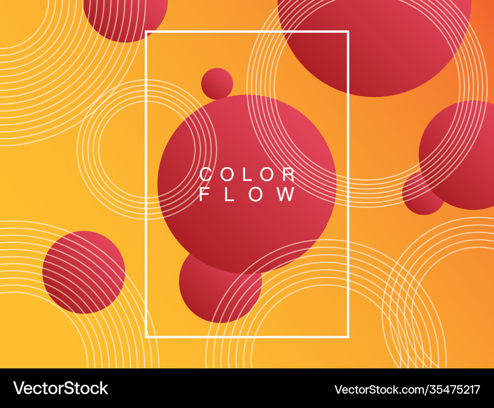 Vivid color flow with rectangle frame background Vivid color flow with rectangle frame background vector image