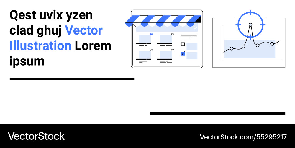 Website design interface and targeted analytics Website design interface and targeted analytics vector image