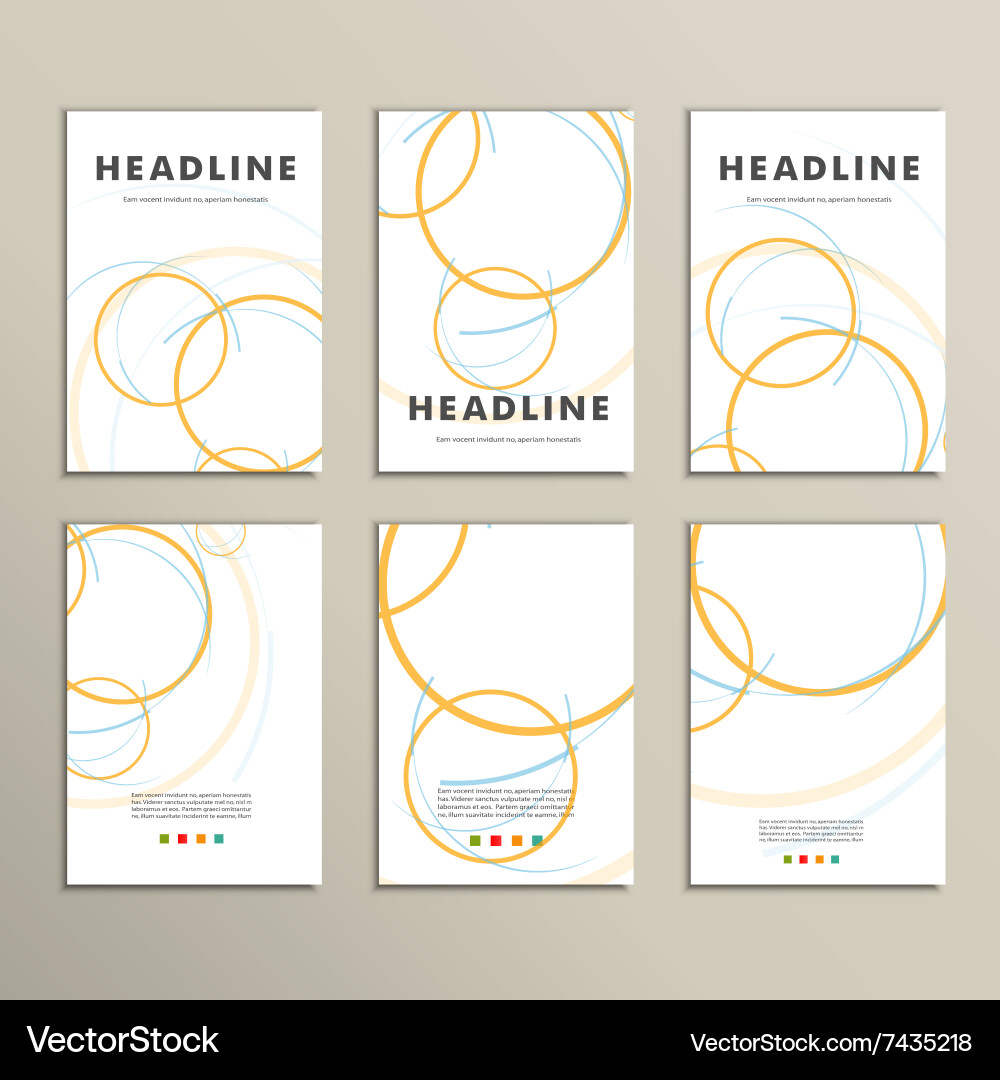 Abstract circle set vector image