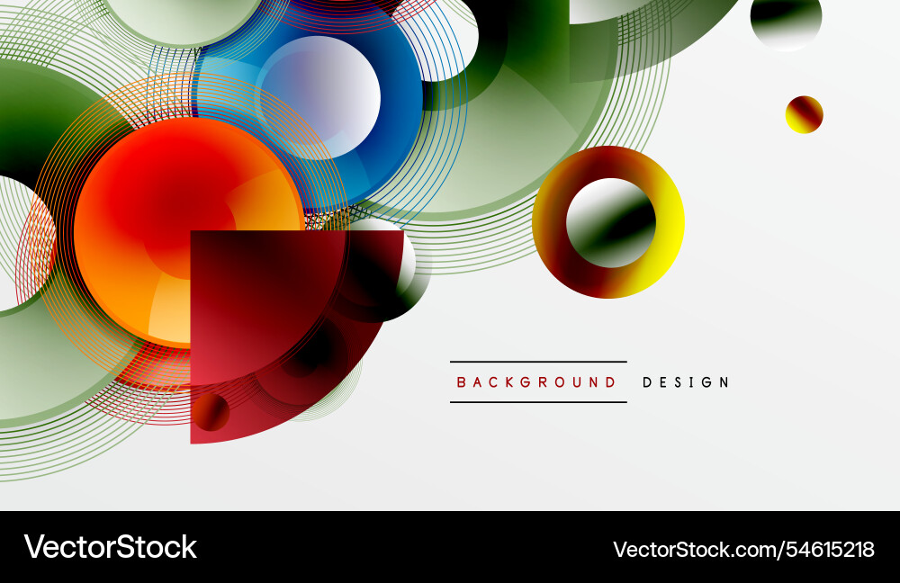Abstract composition of overlapping circles Vector Image