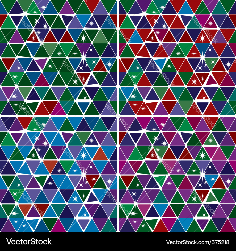 Bright gem triangle pattern set Vector Image