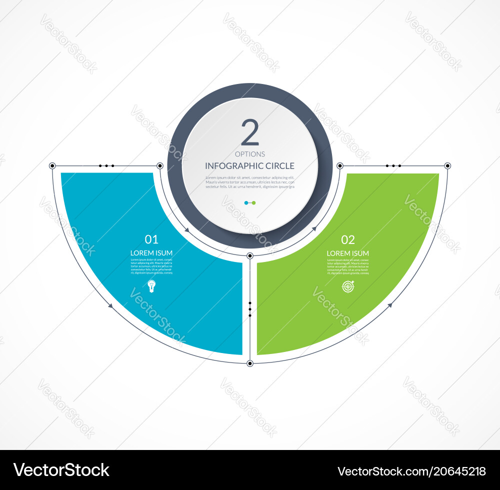 Circular Data Chart Template vector image