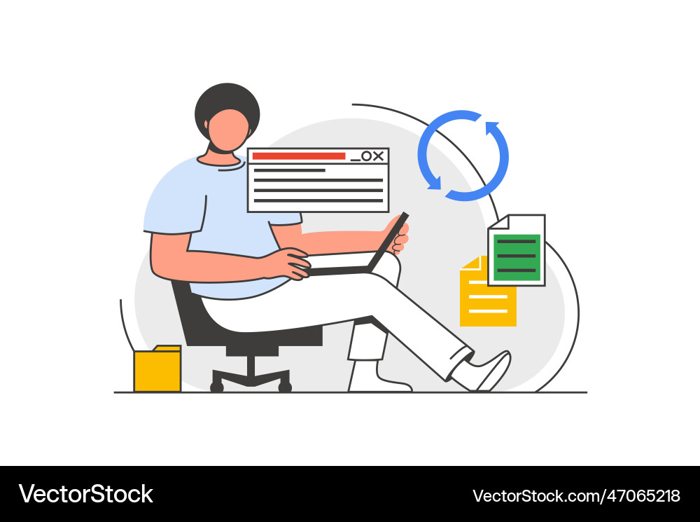 Cloud Computing skizzieren Webkonzept mit Charakter Cloud Computing skizzieren Webkonzept mit Charakter vektorbild