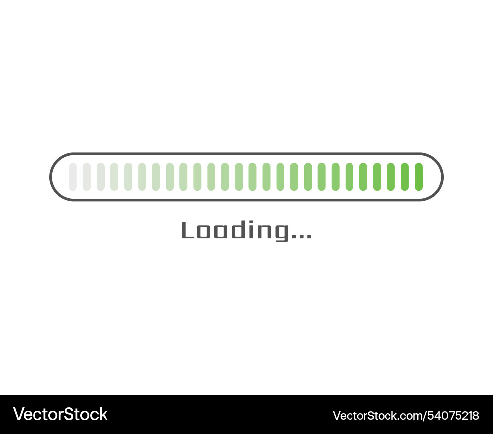Collection loading bar status icon set of loaded Collection loading bar status icon set of loaded vector image