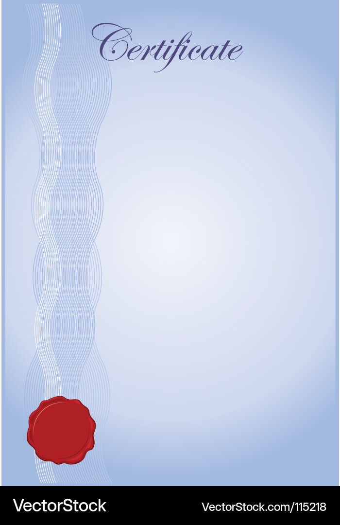 Elegant Certificate Template Vector Image