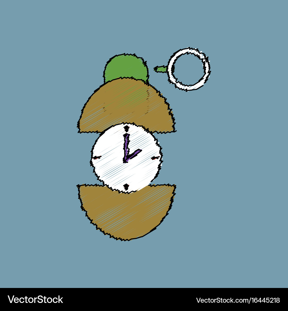 Flat shading style icon grenade time to explode Vector Image