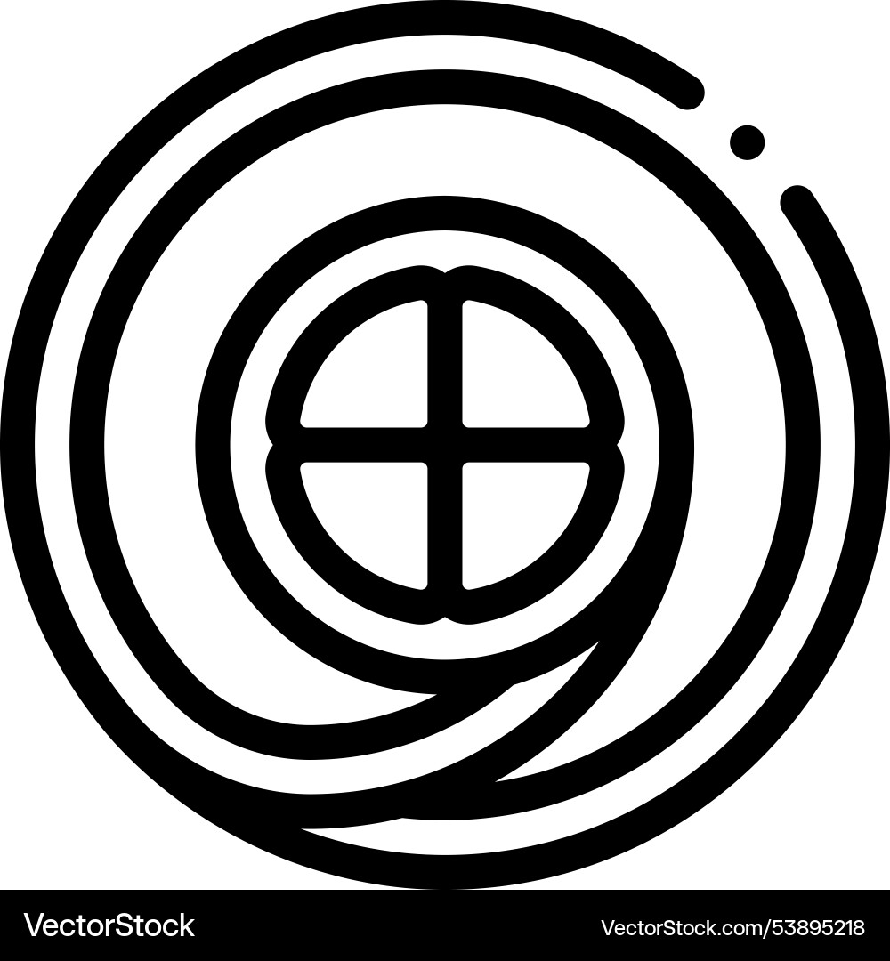 Gada icon thin linear style design isolated vector image
