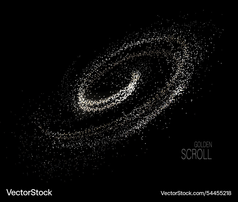 Isolated design element shiny golden curl Isolated design element shiny golden curl vector image