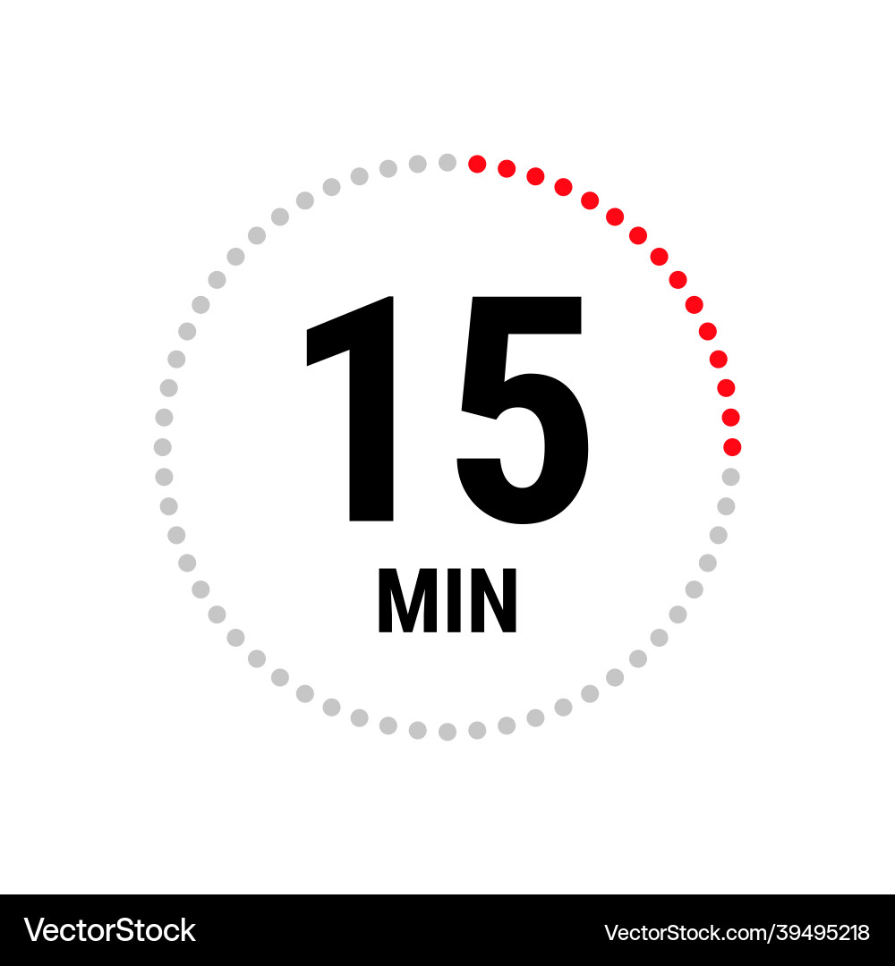 Isolated with timer vector image
