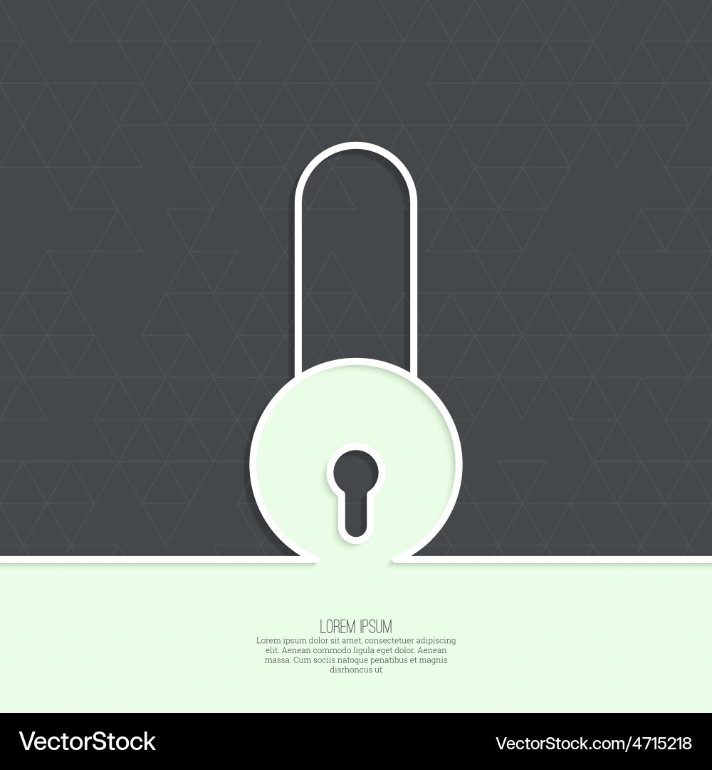 Lock with a shield vector image