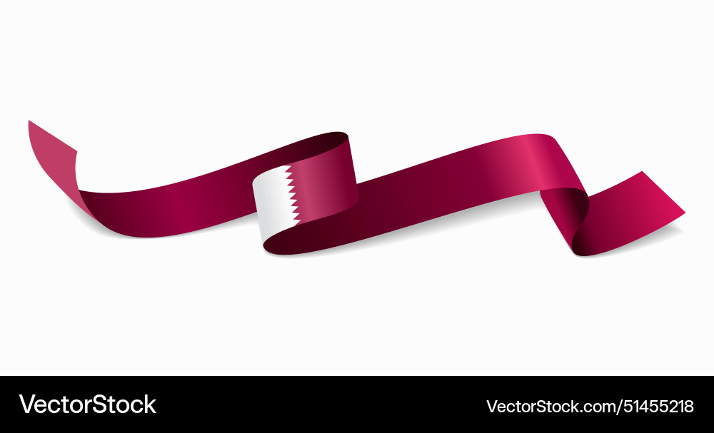 Qatari Flag Abstract Wave Pattern Vector Image