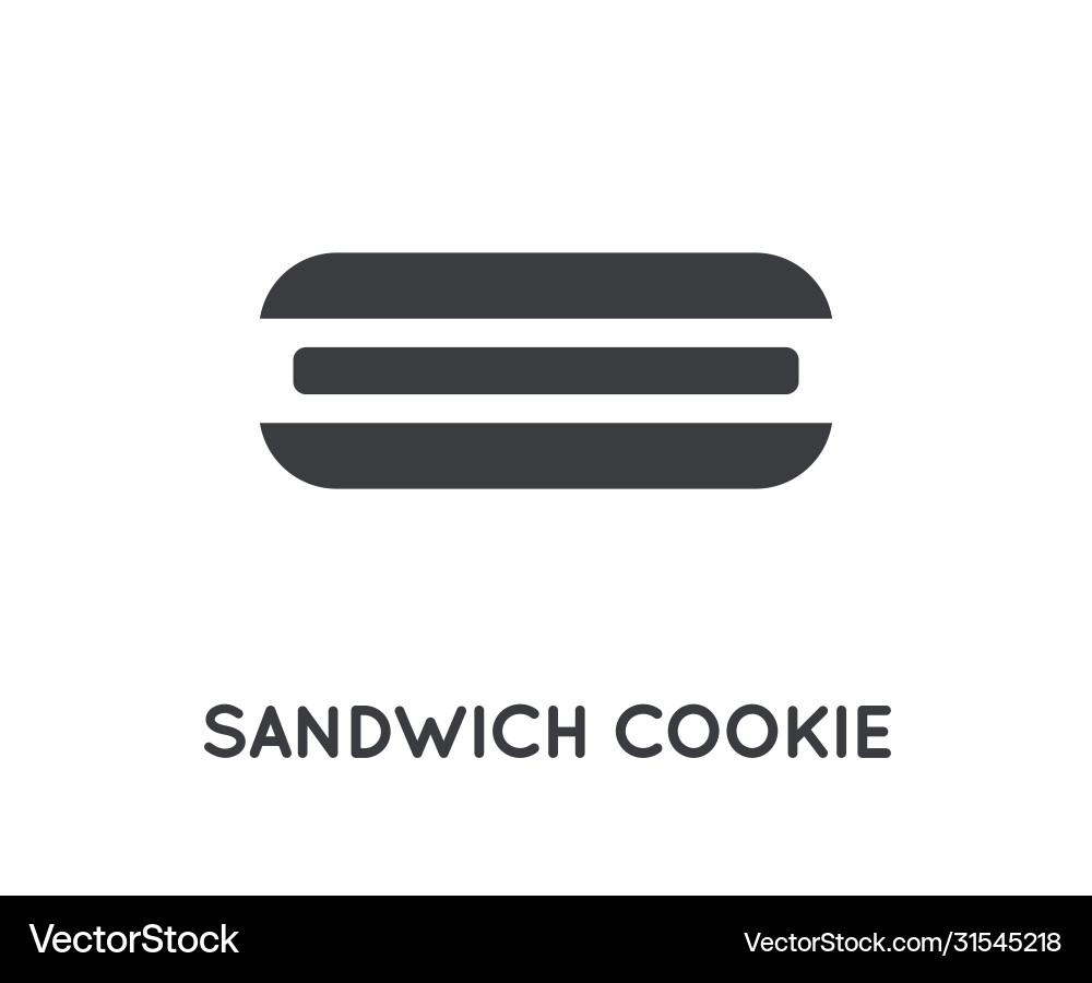 Sandwich Cookie Snack Glyph Element oder Icon Sandwich Cookie Snack Glyph Element oder Icon vektorbild