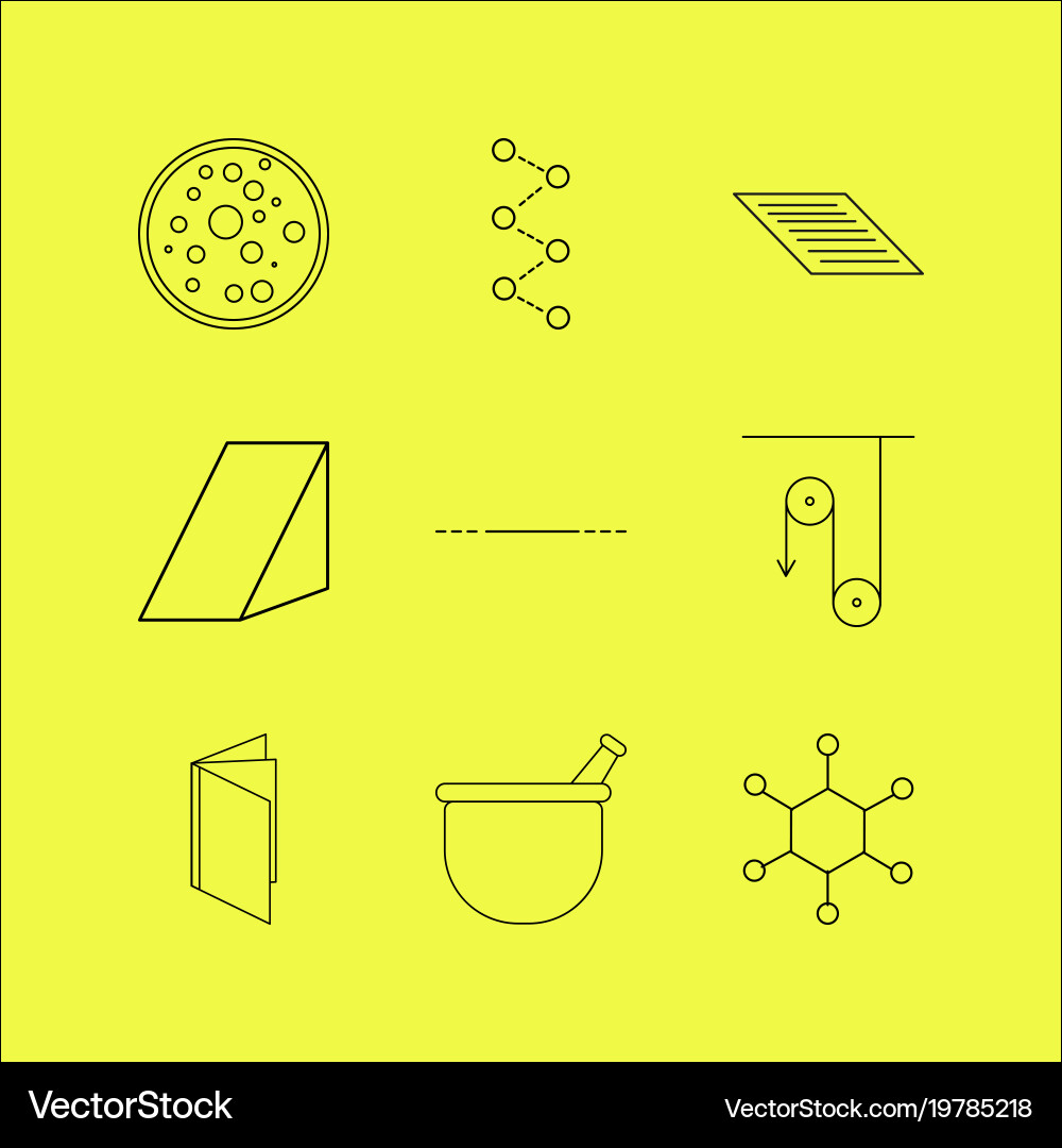 Science linear icon set simple outline icons Vector Image
