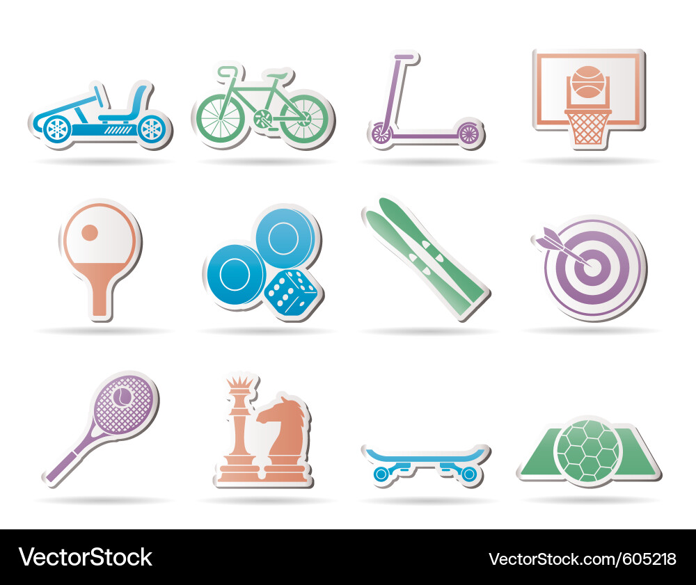Sportausrüstung Icons Set Vektorbild