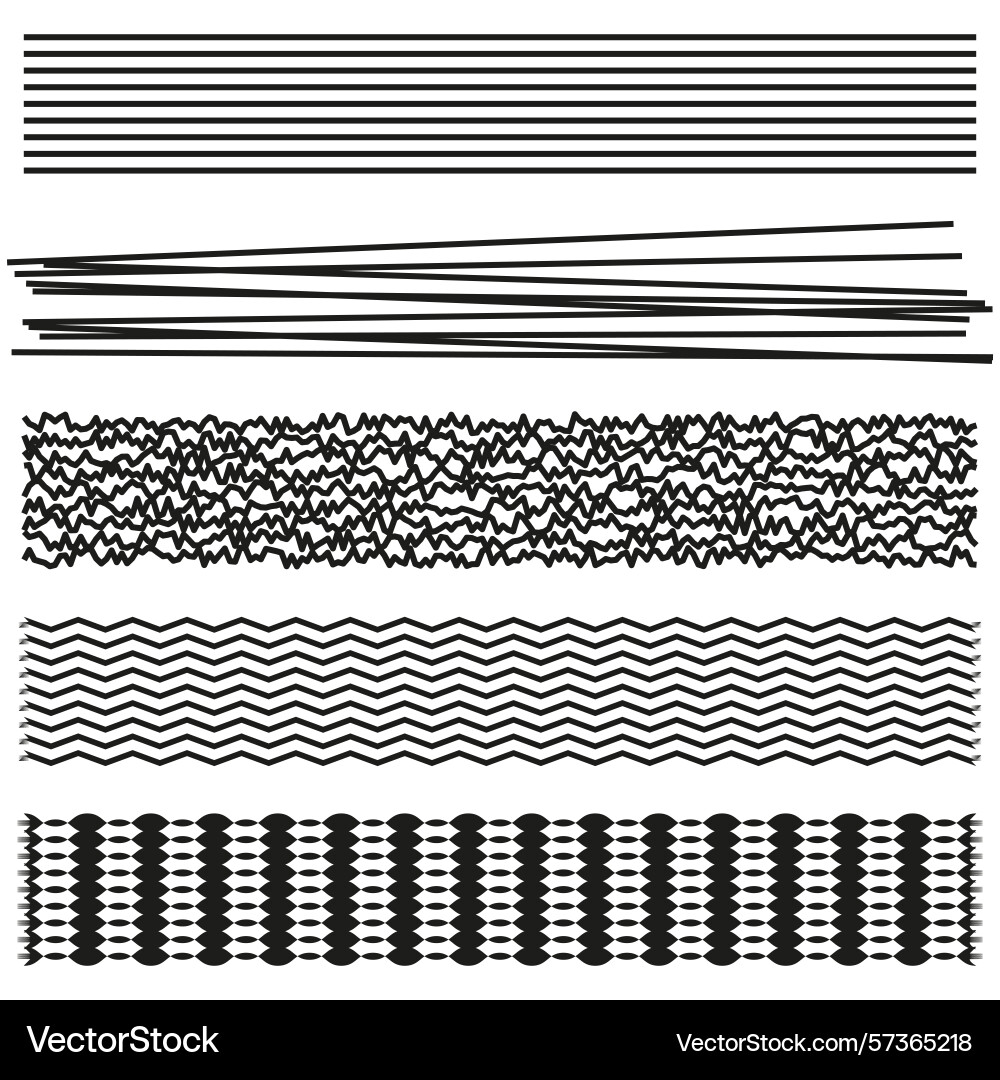 Wavy lines collection abstract stripe set Wavy lines collection abstract stripe set vector image