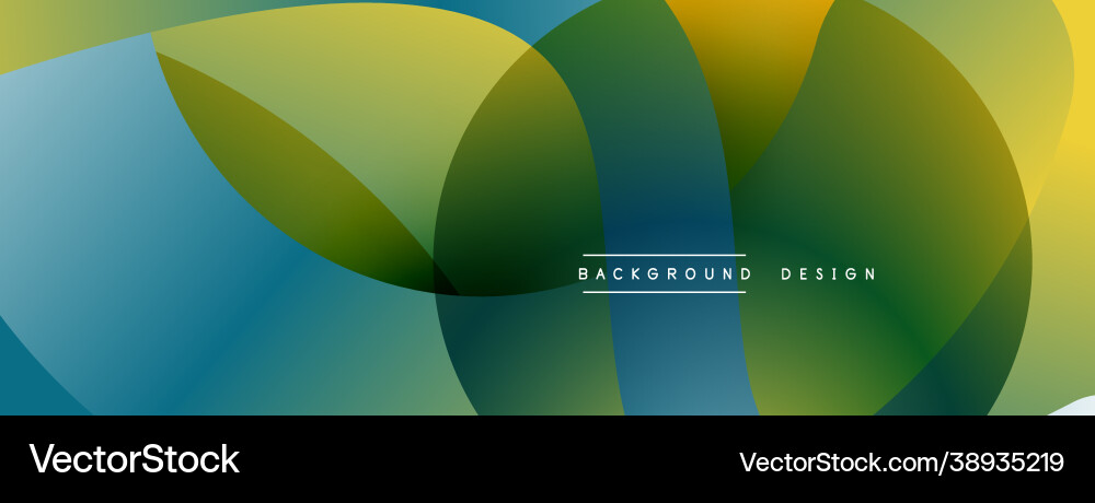 Abstract overlapping lines and circles geometric vector image