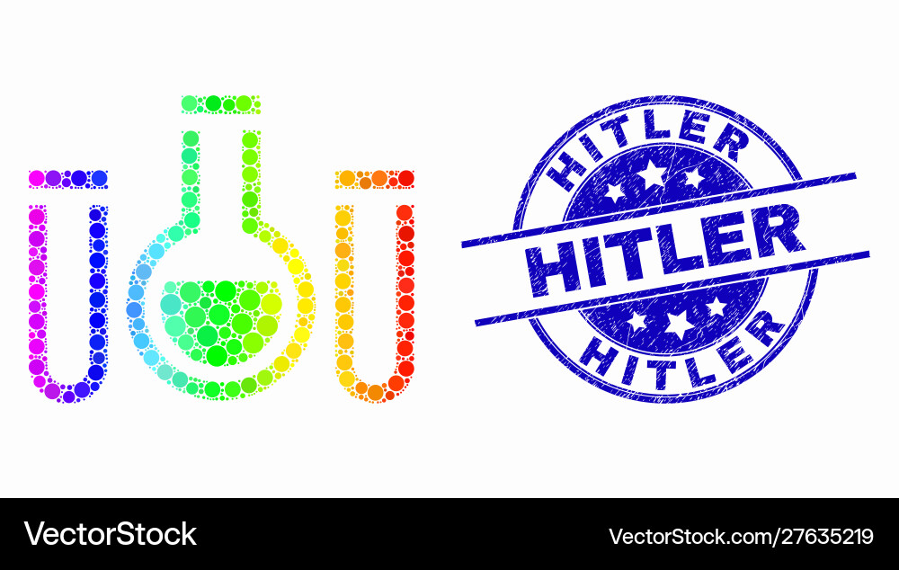 Bright dotted chemical tubes icon Vector Image