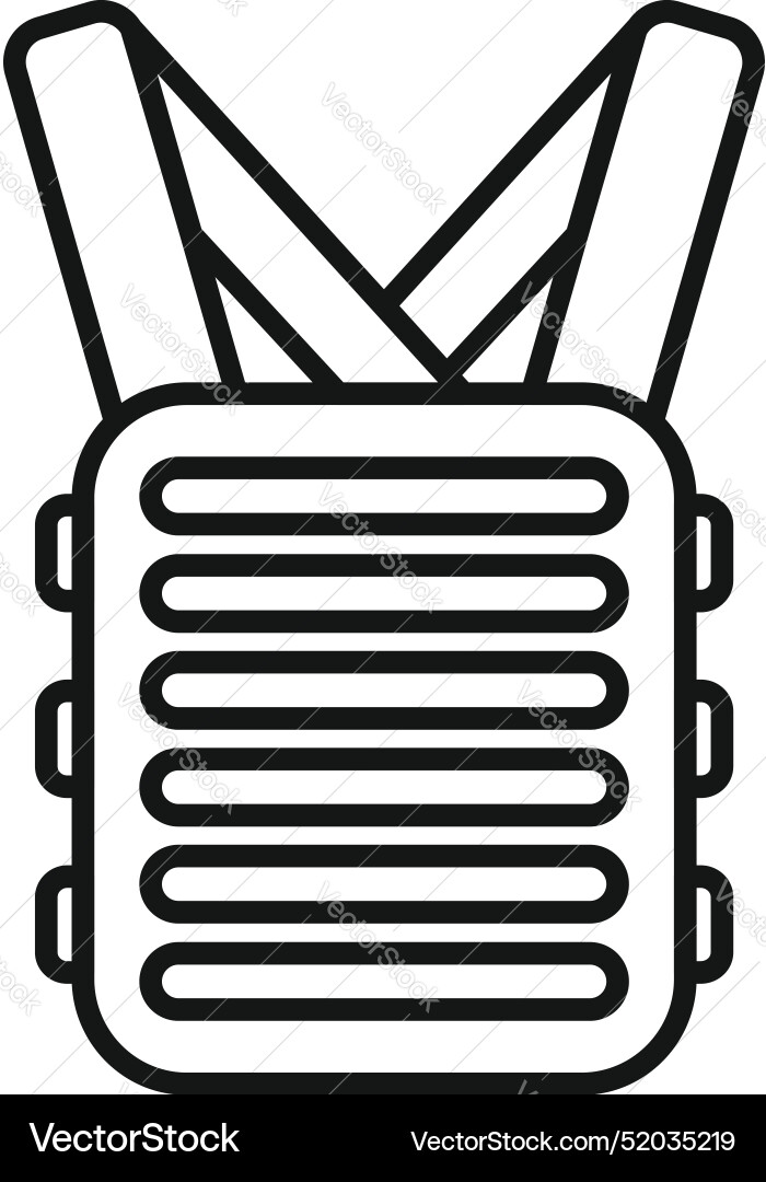 Bulletproof vest icon showing protection Vector Image