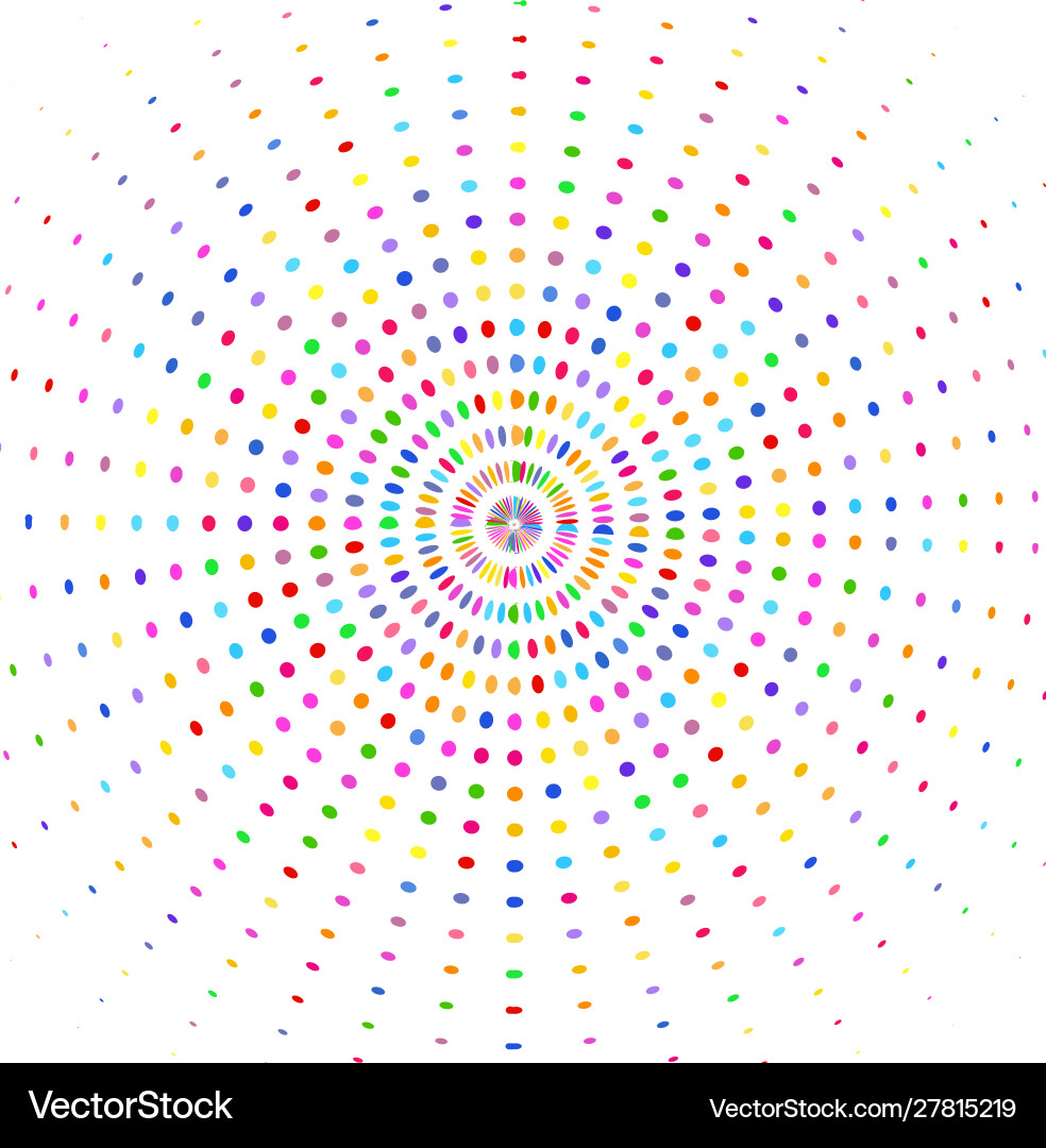 Circle with multicolored rays Vector Image