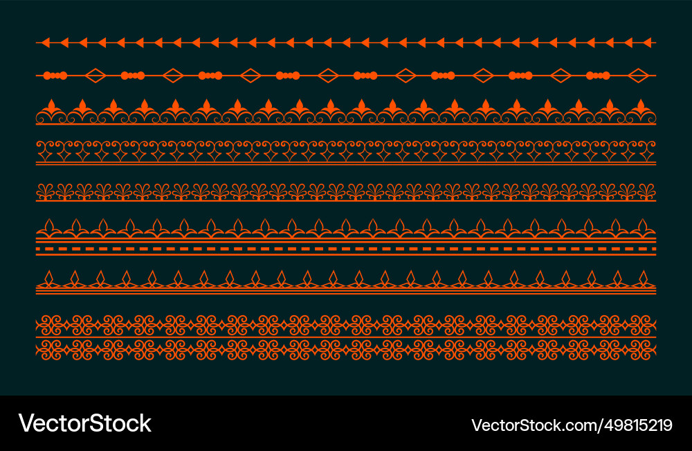 Ethnic style boho pattern border background Vector Image