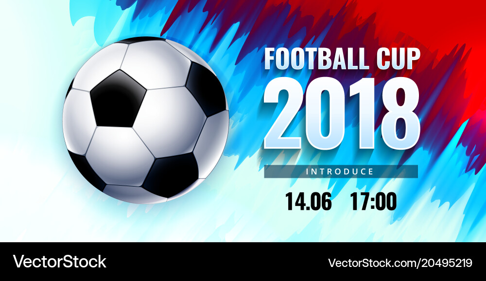 Football world cup russia wallpaper color Vector Image