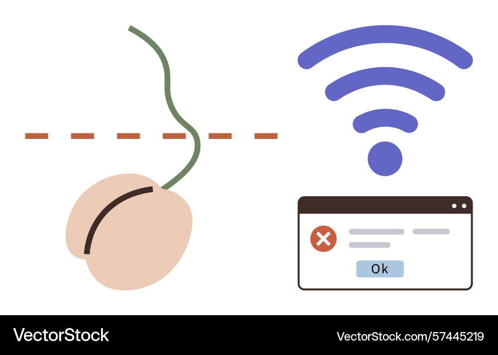 Internet connection error represented by cut cord Internet connection error represented by cut cord vector image