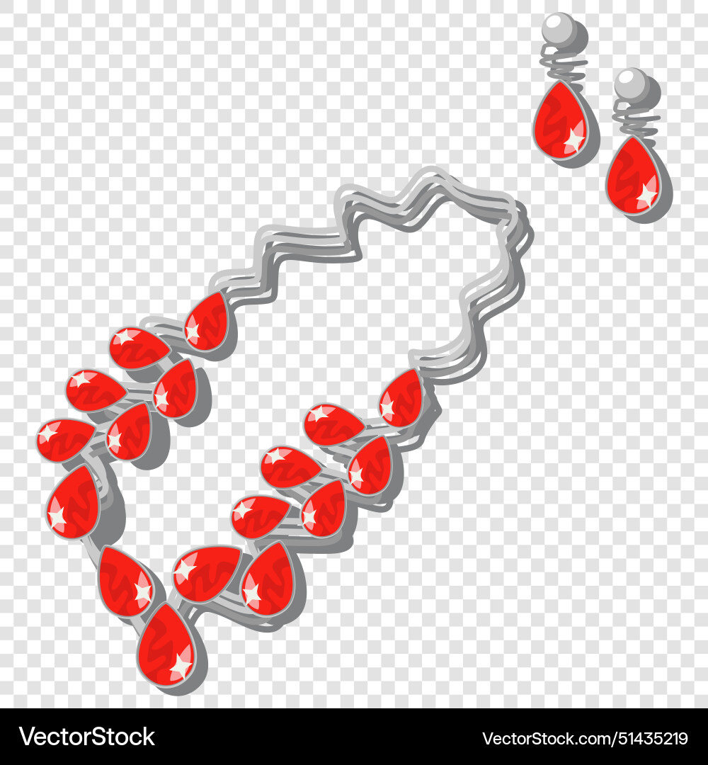 Jewelry accessories icon with a red ruby Jewelry accessories icon with a red ruby vector image