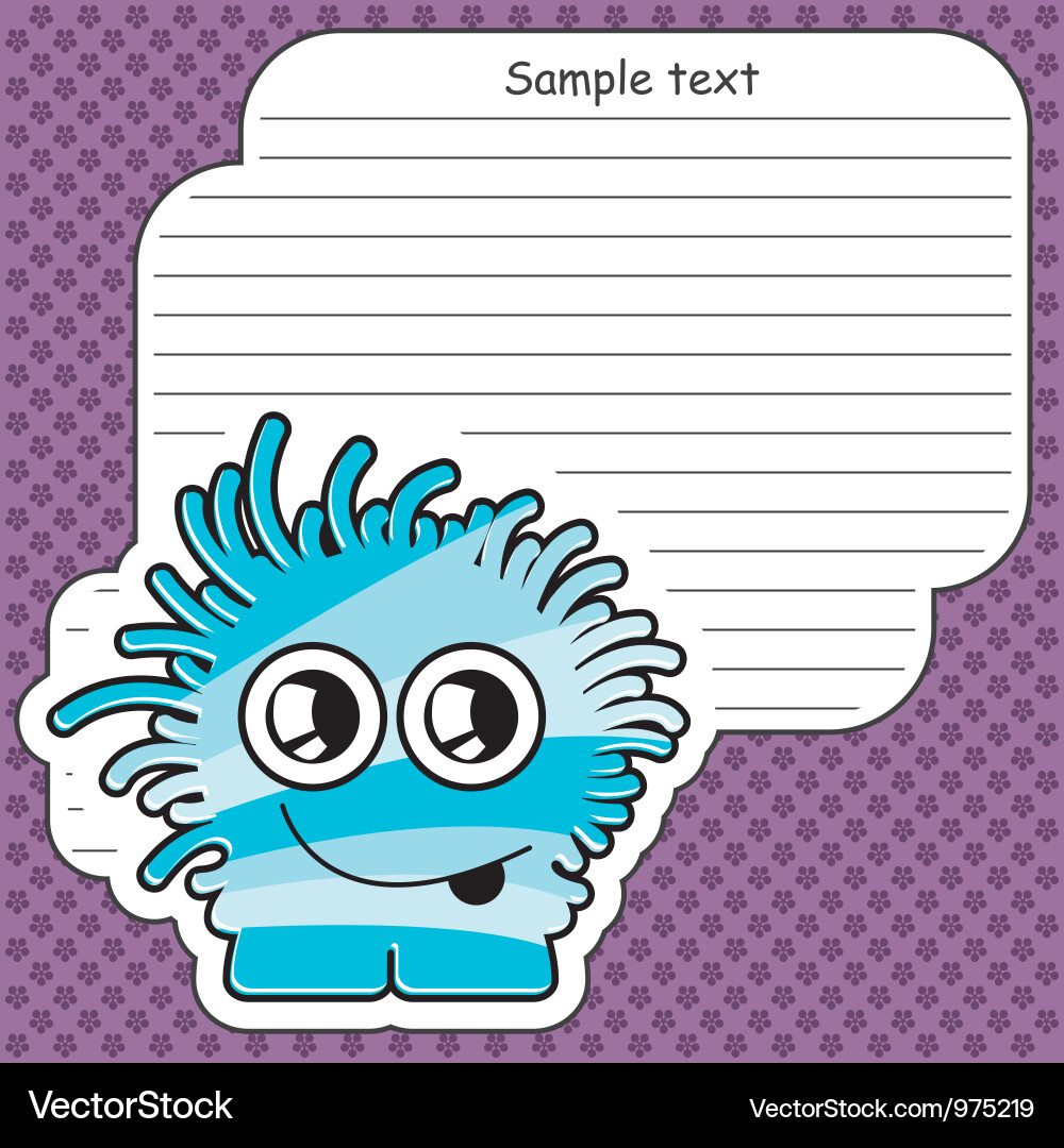 Monster with message cloud Vector Image