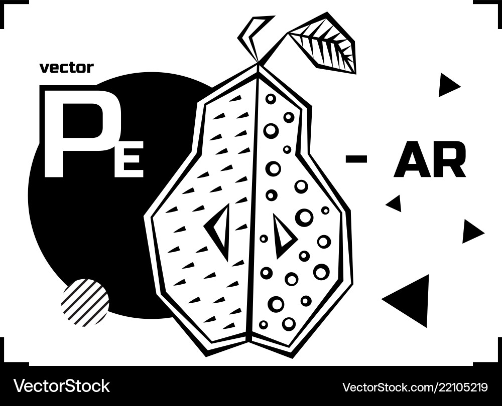 Pear isolated abstract Pear isolated abstract vector image