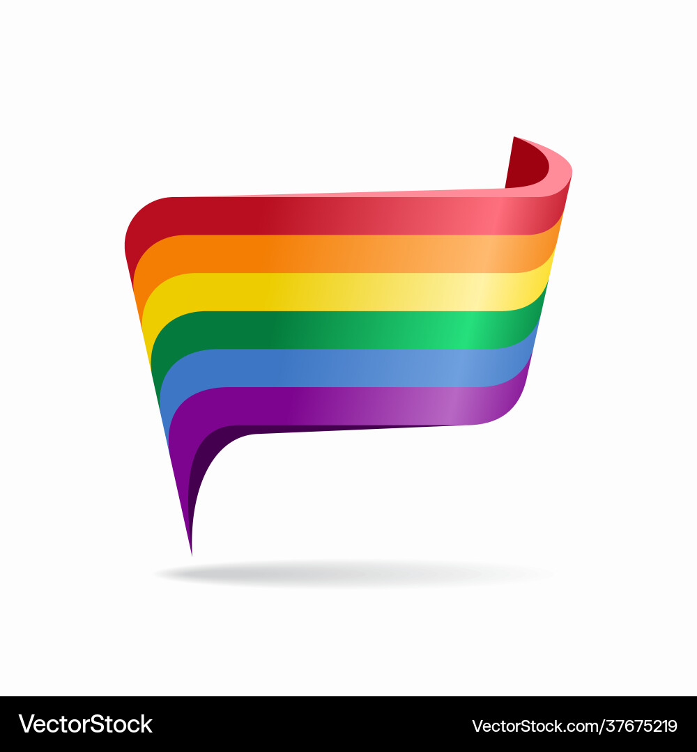 Rainbow Pride Pointer Map Layout vektorbild