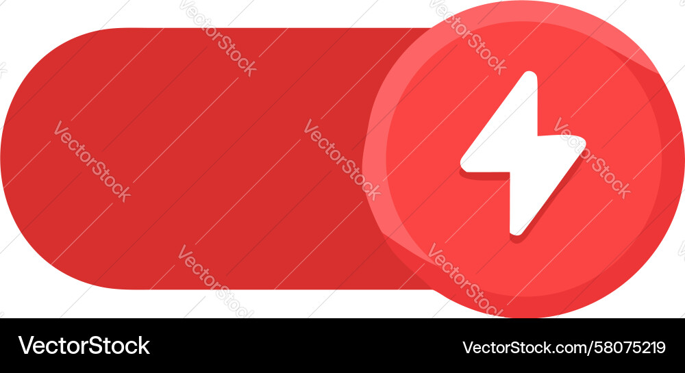 Red Power Toggle Switch Icon Vector Image