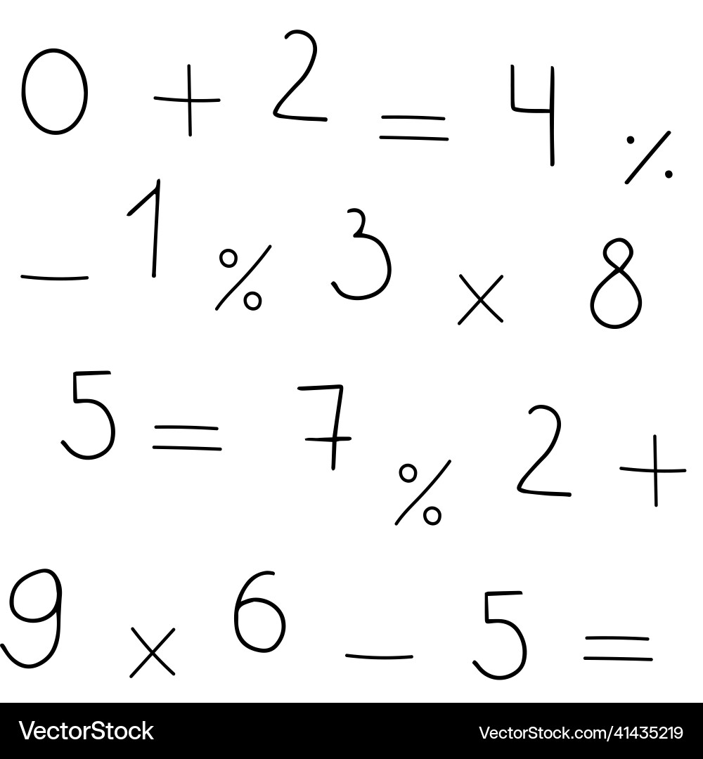 Seamless pattern of numbers and math signs Seamless pattern of numbers and math signs vector image
