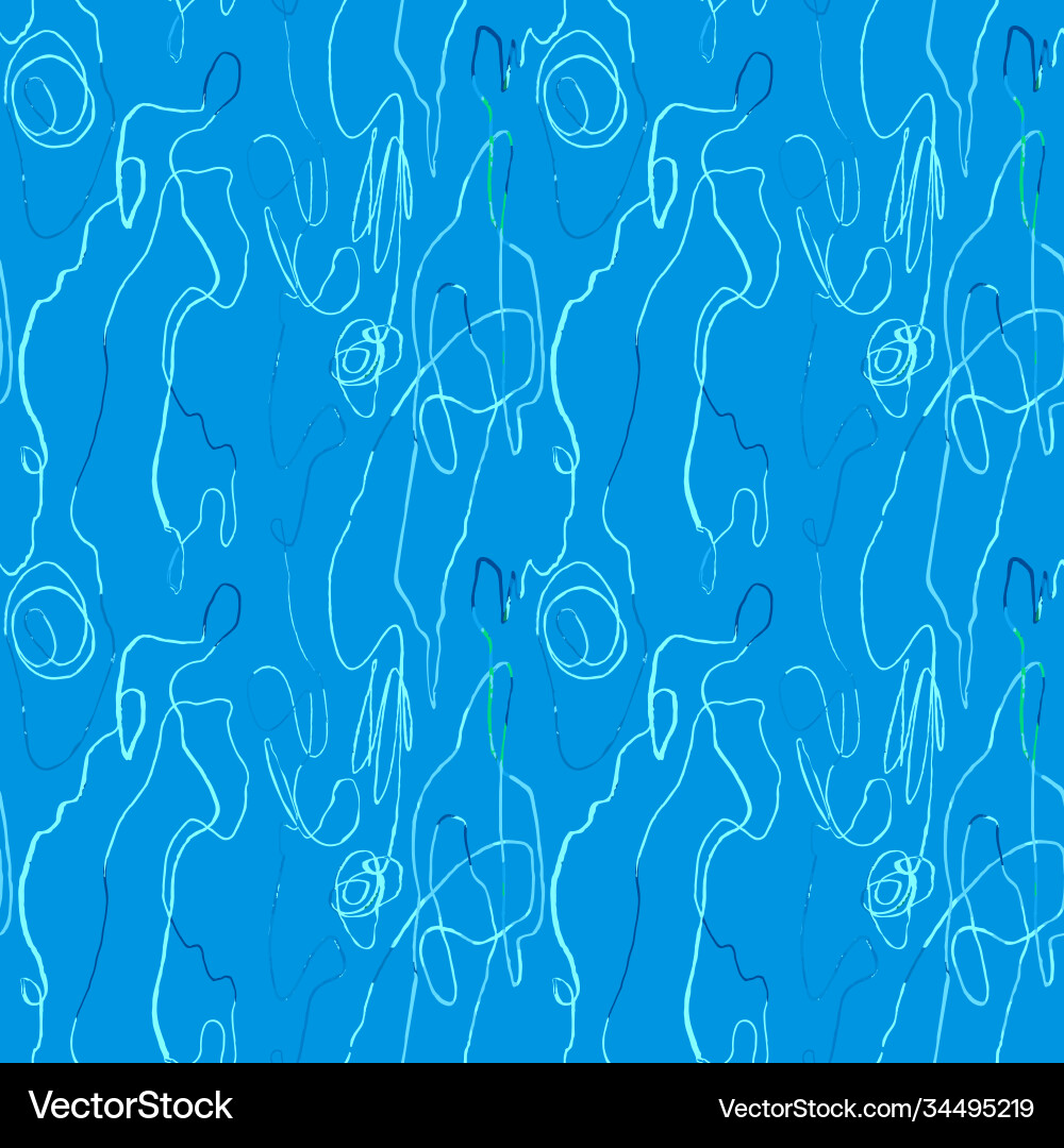 Seamless pattern with hand drawn abstract lines Vector Image