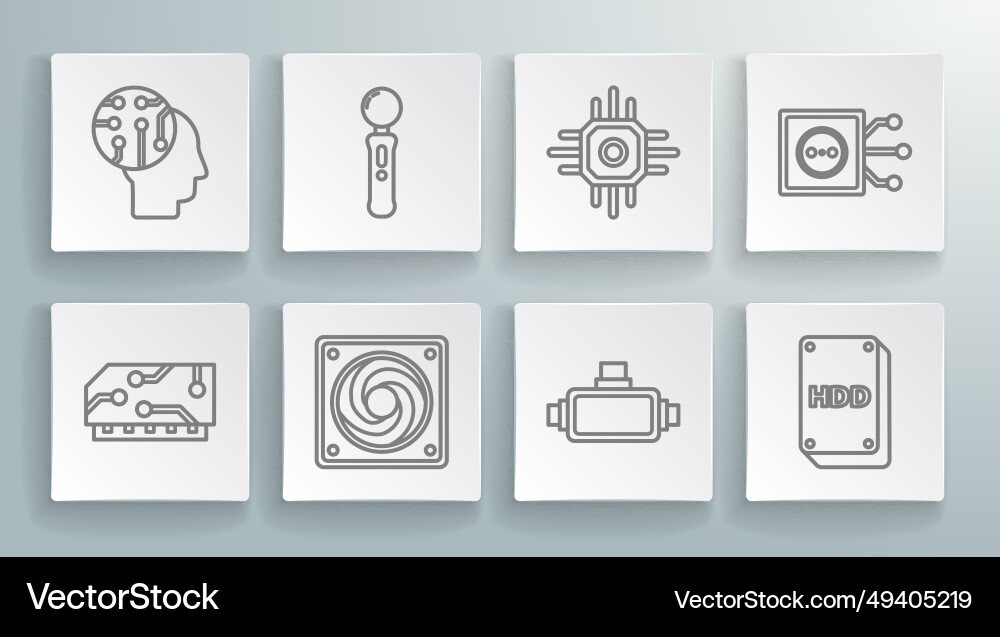 Set line ram random access memory gamepad Set line ram random access memory gamepad vector image