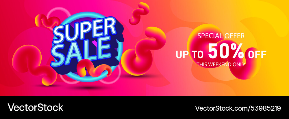 Super sale end of season special offer banner Super sale end of season special offer banner Vector Image