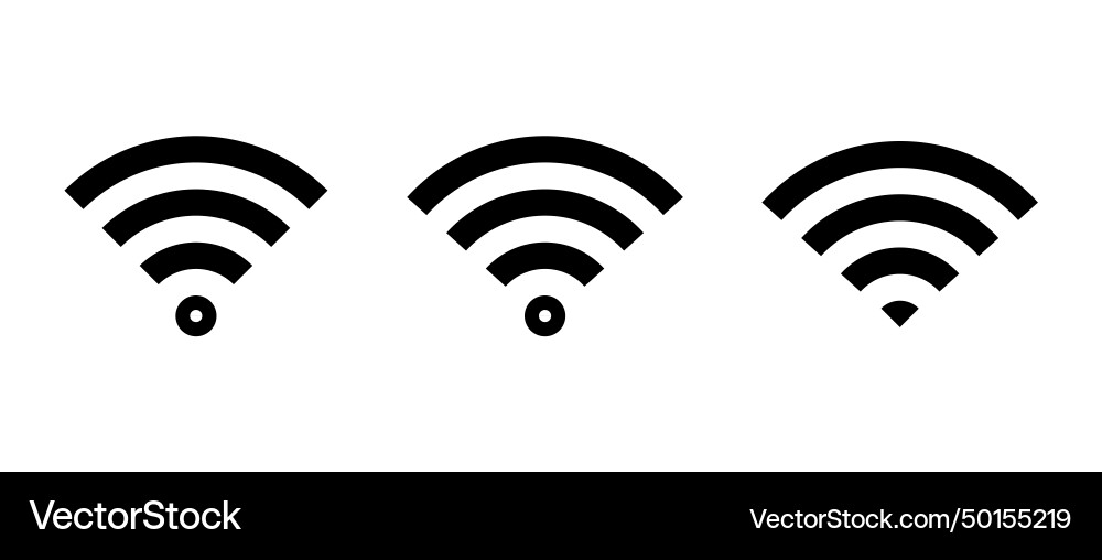 Wifi icon in line style editable stroke Wifi icon in line style editable stroke Vector Image