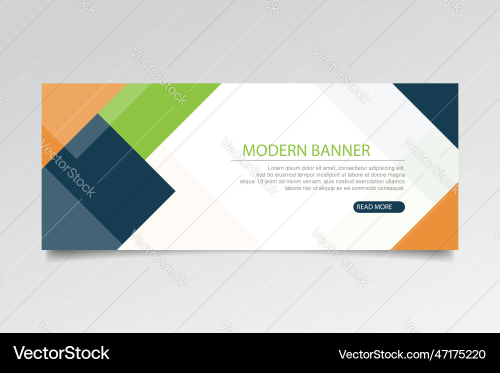 Abstract banner with modern shapes Vector Image