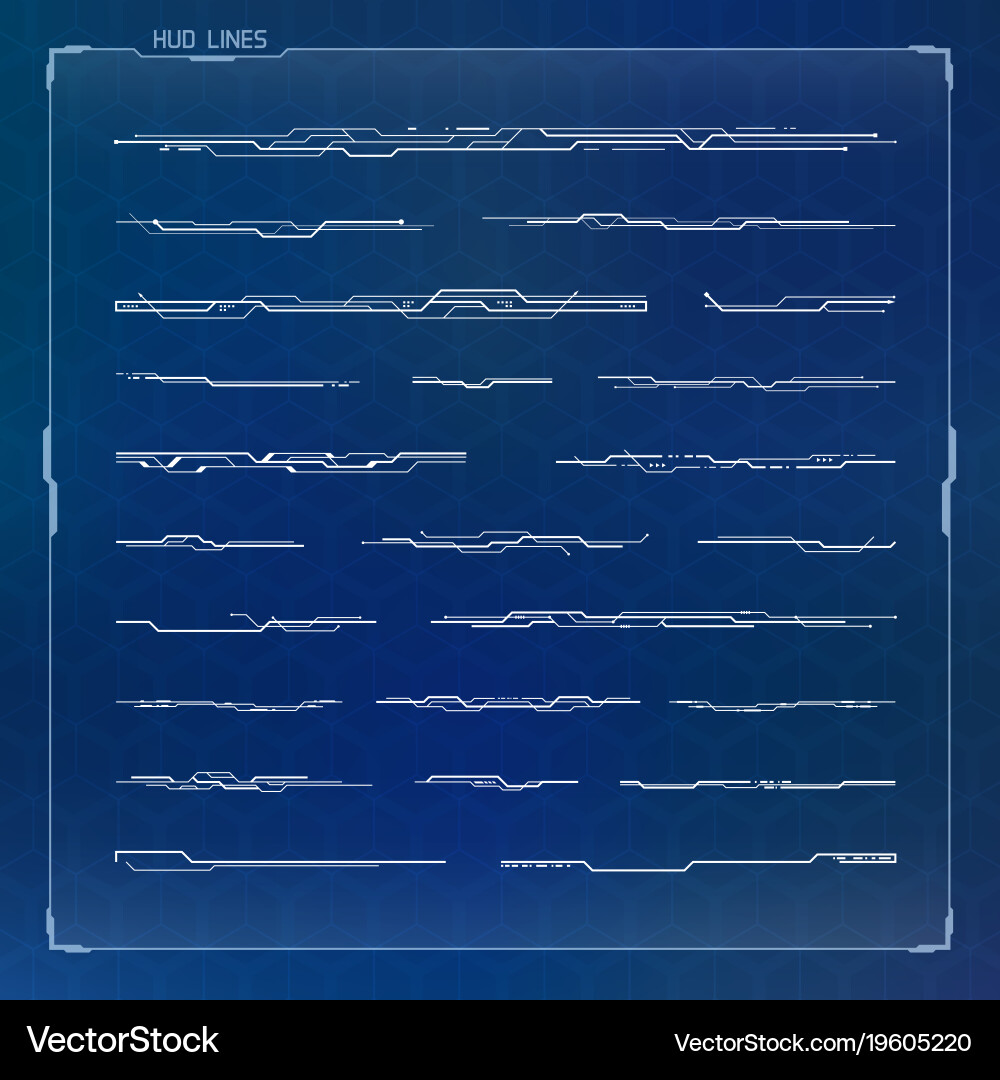 Abstract Lines - UI Elements vector image