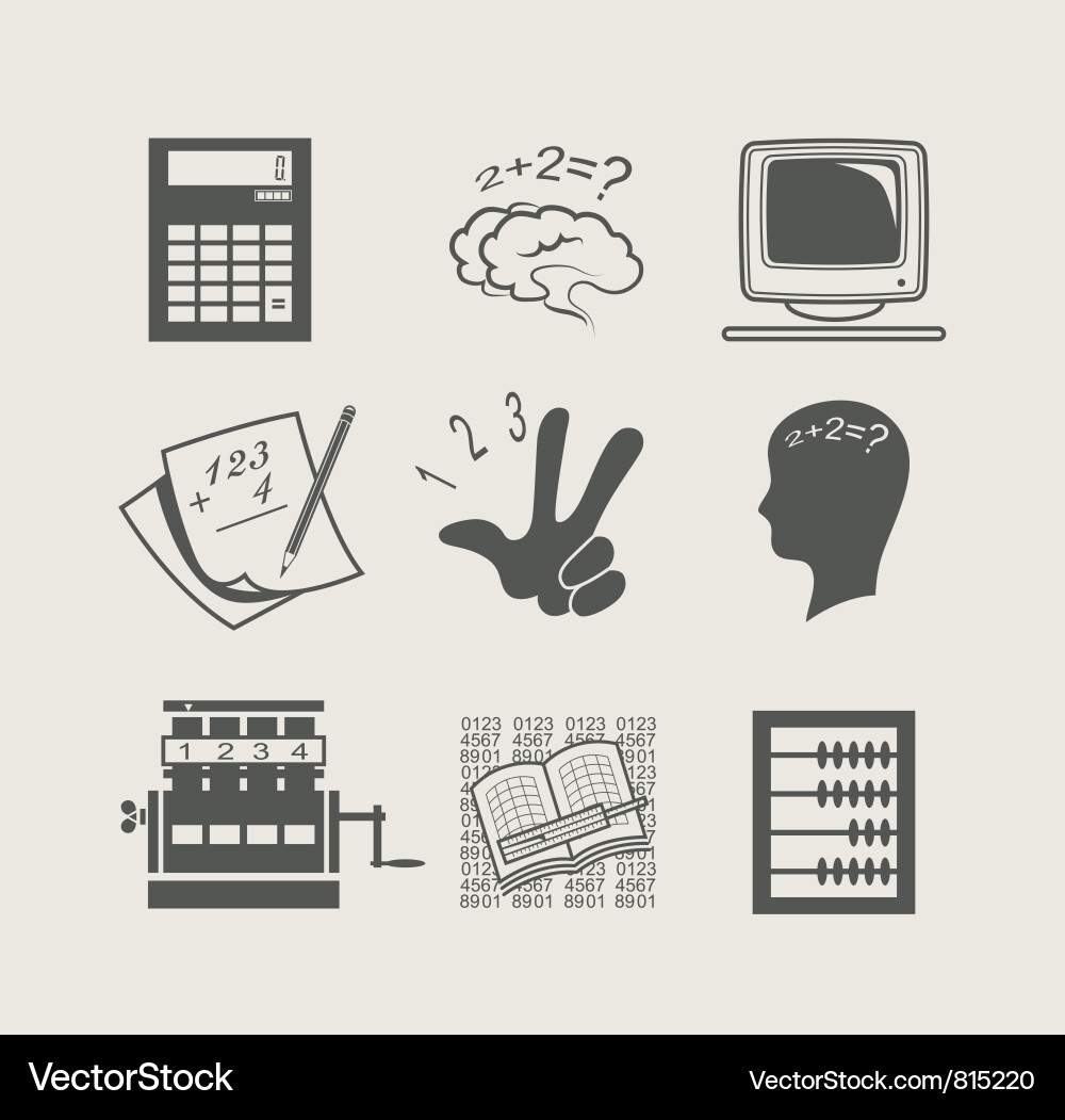 Calculation Tools Set vector image