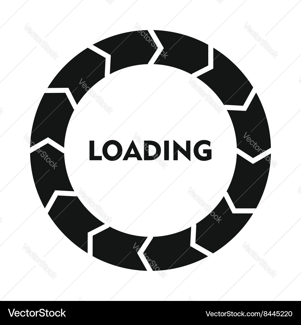 Circle loading icon simple style Vector Image