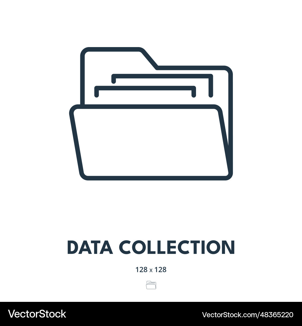 Data collection icon editable stroke Vector Image