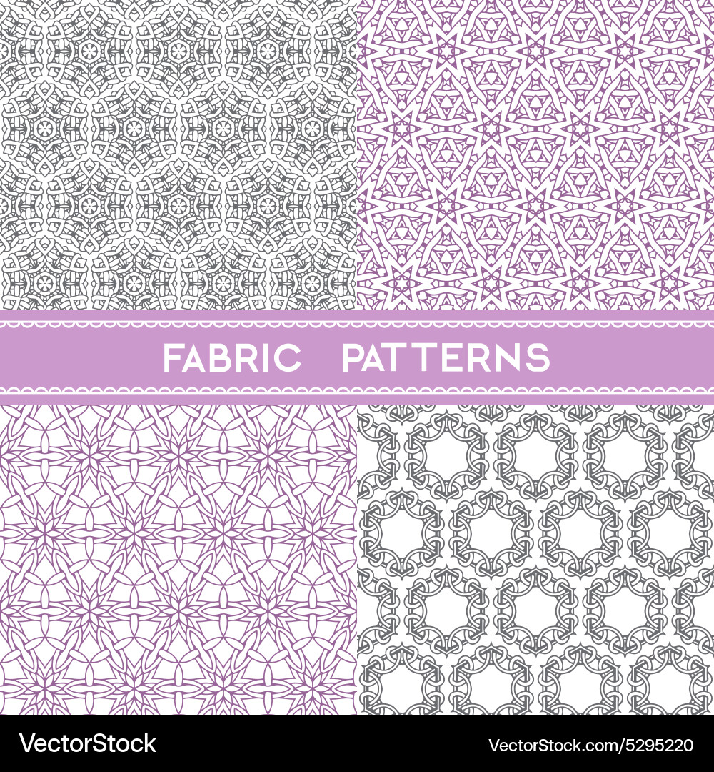 Fabric patterns vector image