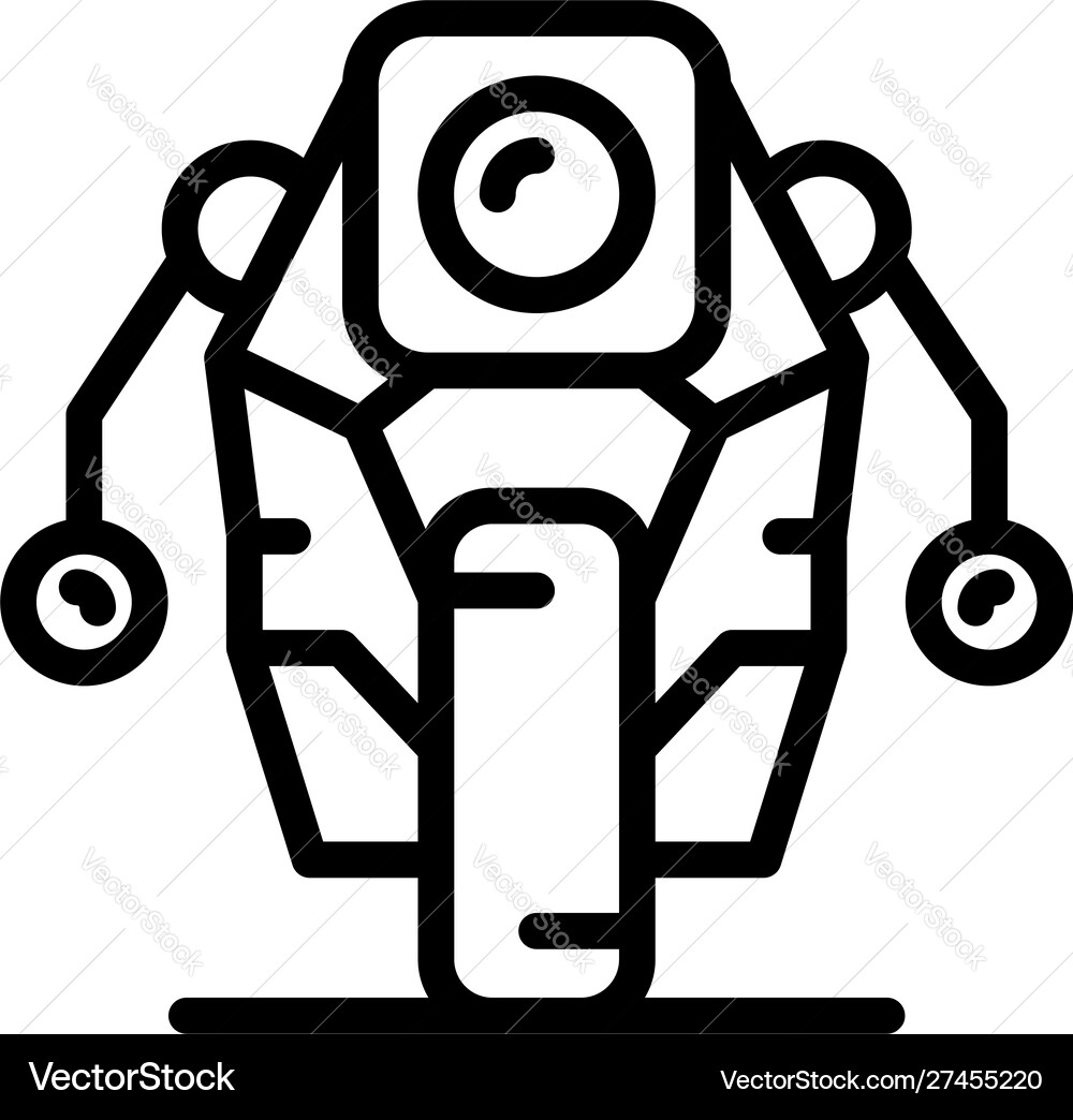 Future robot icon outline style Vector Image
