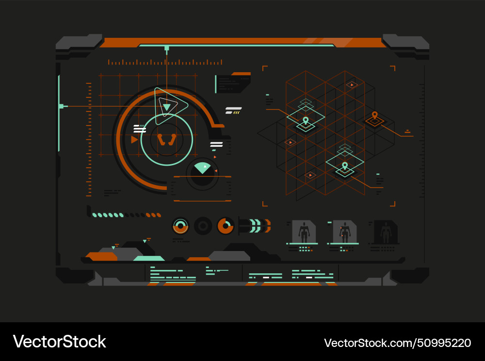 Futuristic Tech Interface Display vector image